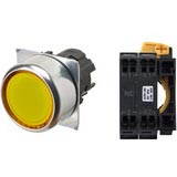 Nút nhấn nhả có đèn OMRON A22NL-RNM-TYA-P002-YC 24VAC/DC D22/25 1NC (Vàng)