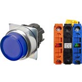 Nút nhấn nhả có đèn OMRON A22NL-RPM-TAA-G102-AD 110VAC D22/25 1NO+1NC (Xanh)