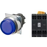 Nút nhấn nhả có đèn OMRON A22NL-RPM-TAA-P202-AC 24VAC/DC D22/25 2NC (Xanh)
