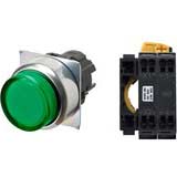 Nút nhấn nhả có đèn OMRON A22NL-RPM-TGA-P100-GE 220VAC D22/25 1NO (Xanh)