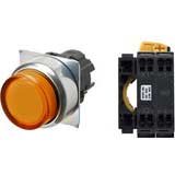 Nút nhấn nhả có đèn OMRON A22NL-RPM-TOA-P100-OE 220VAC D22/25 1NO (Màu cam)