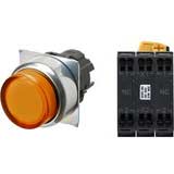 Nút nhấn nhả có đèn OMRON A22NL-RPM-TOA-P202-OE 220VAC D22/25 2NC (Màu cam)