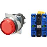 Nút nhấn nhả có đèn OMRON A22NL-RPM-TRA-G101-RD 110VAC D22/25 2NO (Đỏ)