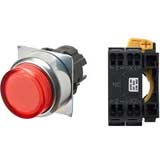 Nút nhấn nhả có đèn OMRON A22NL-RPM-TRA-P002-RC 24VAC/DC D22/25 1NC (Đỏ)