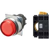 Nút nhấn nhả có đèn OMRON A22NL-RPM-TRA-P100-RC 24VAC/DC D22/25 1NO (Đỏ)