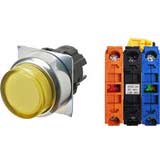 Nút nhấn nhả có đèn OMRON A22NL-RPM-TYA-G102-YA 6VAC/DC D22/25 1NO+1NC (Vàng)