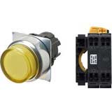 Nút nhấn nhả có đèn OMRON A22NL-RPM-TYA-P100-YC 24VAC/DC D22/25 1NO (Vàng)