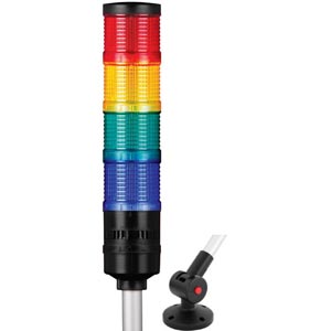 Đèn tháp QLIGHT QT70LF-BZ-4-12-RAGB-QLA24 4 tầng 12VDC có còi