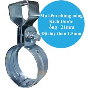 Giá treo ống và móc treo CVL PTDN015-1.5-HDG Vật liệu: Thép; Hình dạng ống: Tròn; Dùng cho ống: 21mm; Cỡ ren lỗ lắp đặt: 10mm, 12mm; Kích thước lỗ lắp đặt: D12mm