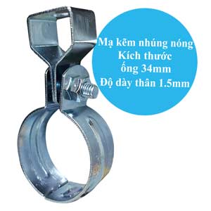Giá treo ống và móc treo CVL PTDN025-1.5-HDG Vật liệu: Steel; Hình dạng ống: Round; Kích thước ống: 34mm; Cỡ ren lỗ lắp đặt: 10mm, 12mm; Kích thước lỗ lắp đặt: D12mm