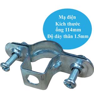 Giá treo ống và móc treo CVL PTDNC100-1.5-EG Vật liệu: Steel; Hình dạng ống: Round; Kích thước ống: 114mm; Cỡ ren lỗ lắp đặt: 10mm, 12mm; Kích thước lỗ lắp đặt: D12mm