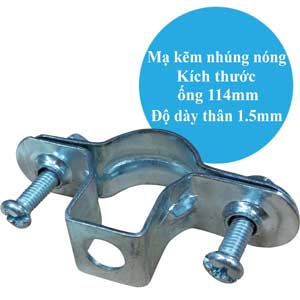Giá treo ống và móc treo CVL PTDNC100-1.5-HDG Vật liệu: Steel; Hình dạng ống: Round; Kích thước ống: 114mm; Cỡ ren lỗ lắp đặt: 10mm, 12mm; Kích thước lỗ lắp đặt: D12mm