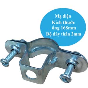 Giá treo ống và móc treo CVL PTDNC150-2.0-EG Vật liệu: Thép; Hình dạng ống: Tròn; Dùng cho ống: 168mm; Cỡ ren lỗ lắp đặt: 10mm, 12mm; Kích thước lỗ lắp đặt: D12mm