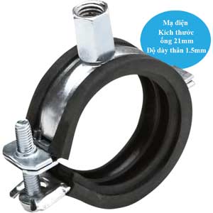 Giá treo ống và móc treo CVL PTDNM015-1.5-EG Vật liệu: Thép; Hình dạng ống: Tròn; Dùng cho ống: 21mm; Cỡ ren lỗ lắp đặt: 10mm, 12mm; Kích thước lỗ lắp đặt: D12mm