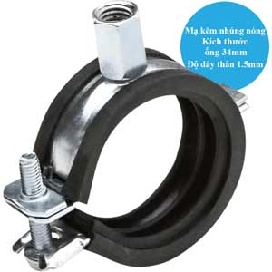 Giá treo ống và móc treo CVL PTDNM025-1.5-HDG Vật liệu: Steel; Hình dạng ống: Round; Kích thước ống: 34mm; Cỡ ren lỗ lắp đặt: 10mm, 12mm; Kích thước lỗ lắp đặt: D12mm