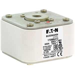 Square body fuses size 1 to 3  flush end contact BUSSMANN 170M6412