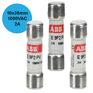 Cầu chì ống 2A 2CSM213466R1801 ABB 10x38mm, 1000VDC