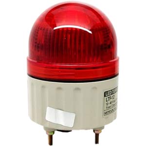 Đèn xoay cảnh báo HANYOUNG LTPB-12-R 12-48VDC/12-24VAC D84 có còi màu đỏ