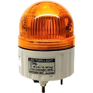 Đèn xoay cảnh báo HANYOUNG LTPB-12-Y 12-48VDC/12-24VAC D84 có còi màu vàng