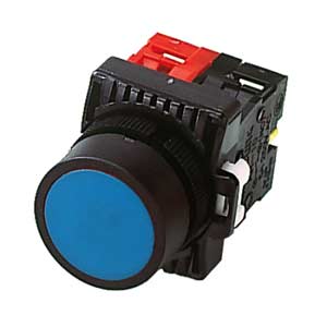 Đầu nút nhấn không đèn HANYOUNG ARF-BA D22mm, D25mm; Round full-guard (Flush); Xanh da trời