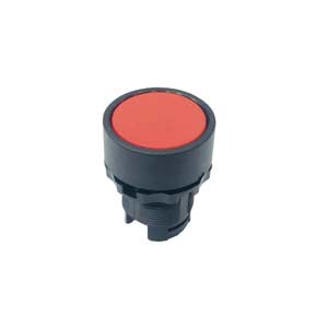 Đầu nút nhấn không đèn HANYOUNG ARF-PR D22mm, D25mm; Round extended; Đỏ