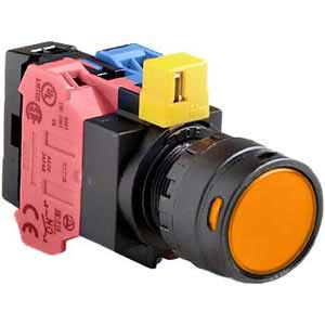 Nút nhấn nhả IDEC HW1L-MF2F11QD-A-24V D22 1NO+1NC (Hổ phách)