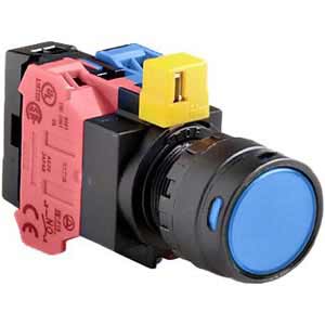 Nút nhấn nhả IDEC HW1L-MF2F11QD-S-24V D22 1NO+1NC (Xanh)