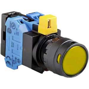 Nút nhấn nhả IDEC HW1L-MF2F20QD-Y-24V D22 2NO (Vàng)