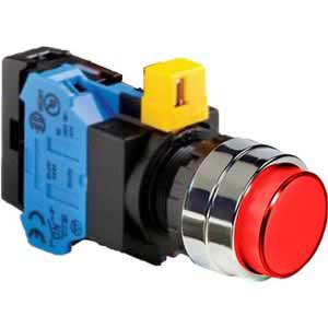 Nút nhấn nhả IDEC HW4L M2F10QD R 12V D22 1NO  Đỏ 