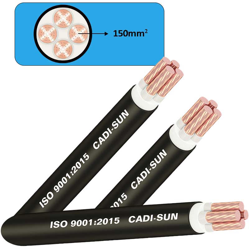 Dây cáp điện  Cu XLPE PVC  CADISUN CXV 4x150  