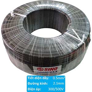 Dây điện bọc cách điện PVC 300/500V SINO Cu/PVC 1x0.5 Sqmm-BL