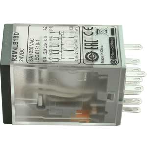 RXM4LB1BD Relay trung gian Schneider, 14 chân, dẹt, 24VDC