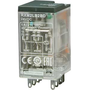 Rơ le trung gian RXM2LB2BD Schneider 8 chân dẹt 5A 2CO LED 24VDC