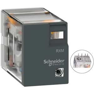 Rơ le trung gian RXM2LB1P7 SCHNEIDER 230VAC 8 chân dẹt 5A