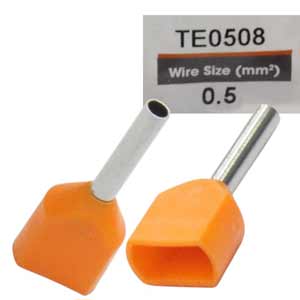 Đầu cos pin rỗng đôi MHD TE0508 Orange