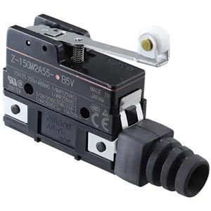 Công tắc hành trình đa năng (kiểu cơ bản) OMRON Z-15GW2A55-B5V Hinge roller lever; SPDT; 15A at 250VAC, 0.25A at 250VDC; 1.27N; 49.2mm; 24.2mm; 17.45mm