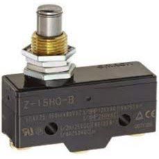 Công tắc hành trình đa năng (kiểu cơ bản) OMRON Z-15HQ-B Pin plunger; SPDT; 15A at 250VAC, 0.25A at 250VDC; 1.96...2.79N; 49.2mm; 24.2mm; 17.45mm
