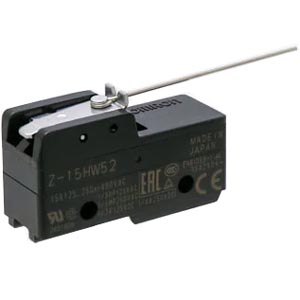 Công tắc hành trình đa năng (kiểu cơ bản) OMRON Z-15HW52 Hinge lever; SPDT; 15A at 250VAC, 0.25A at 250VDC; 49.2mm; 24.2mm; 17.45mm