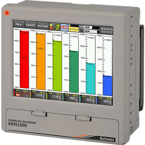 Bộ ghi màn hình cảm ứng LCD AUTONICS KRN1000-1621-0S Điện áp cấp: 100...240VAC; Số lượng kênh đầu vào: 16; Kiểu đầu vào: RTD, Thermocouple, Current, Voltage; Số lượng đầu vào mở rộng: 2; Số lượng đầu ra mở rộng: 6