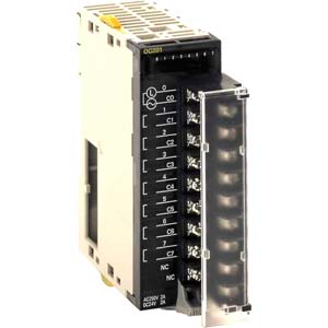 Khối ngõ ra kĩ thuật số OMRON CJ1W-OC201 Output module; Số ngõ ra digital: 8; Kiểu đấu nối ngõ ra digital: Relay; 2A at 24VDC, 2A at 250VAC; DIN Rail (Track) mounting