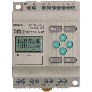 Rơ le lập trình OMRON ZEN-10C1DR-D-V2 12...24VDC; Kiểu hiển thị: LCD display; Số ngõ vào digital: 4 (6); Số ngõ ra digital: 4; Kiểu đấu nối ngõ ra digital: Relay; Mô-đun có thể mở rộng: Yes