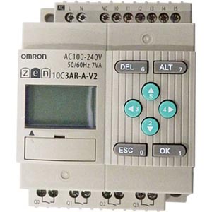 Rơ le lập trình OMRON ZEN-10C3AR-A-V2 100...240VAC; Kiểu hiển thị: LCD display; Số ngõ vào digital: 4 (6); Số ngõ ra digital: 4; Kiểu đấu nối ngõ ra digital: Relay; Mô-đun có thể mở rộng: No