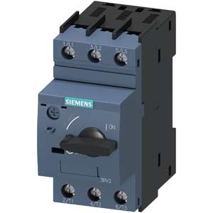 Bộ ngắt mạch bảo vệ động cơ SIEMENS 3RV2011-1AA10 3P; 1.1...1.6A; Công suất điện (400VAC): 0.55kW; Tiếp điểm phụ: No; Dòng ngắn mạch: 100kA