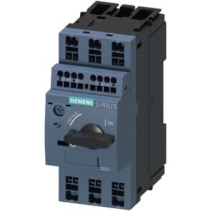 Bộ ngắt mạch bảo vệ động cơ SIEMENS 3RV2011-0HA25 3P; 0.55...0.8A; Công suất điện (400VAC): 0.18kW; Tiếp điểm phụ: 1NO+1NC; Dòng ngắn mạch: 100kA