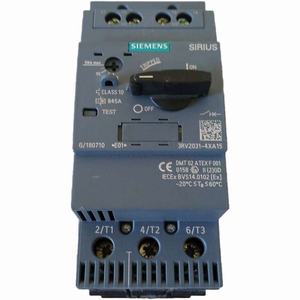 Bộ ngắt mạch bảo vệ động cơ SIEMENS 3RV2031-4XA15 3P; 49...59A; Công suất điện (400VAC): 30kW; Tiếp điểm phụ: 1NO+1NC; Dòng ngắn mạch: 65kA