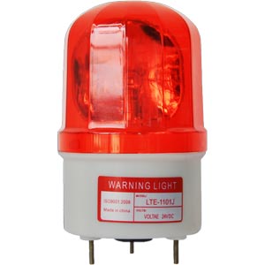 Đèn xoay cảnh báo CHINA LTE-1101J 24VDC R 24VDC D100 có còi màu đỏ