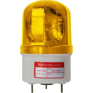 Đèn xoay cảnh báo CHINA LTE-1101J 48VDC Y 48VDC D100 có còi màu vàng