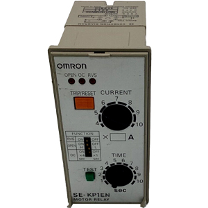 Rơ le bảo vệ động cơ OMRON SE-K1EN Chức năng bảo vệ: Quá dòng, Mất pha, Thứ tự pha (đảo pha); Cài đặt dòng thấp: 0.5AAC; SPDT