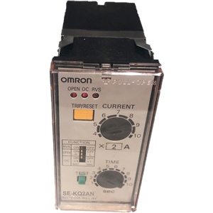 Rơ le bảo vệ động cơ OMRON SE-KQ2AN 200VAC, 220VAC, 240VAC; Chức năng bảo vệ: Quá dòng, Mất pha, Thứ tự pha (đảo pha); Cài đặt dòng thấp: 0.5AAC; SPDT