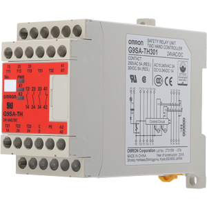 Rơ-le an toàn OMRON G9SA-TH301 AC/DC24 24VAC, 24VDC; Ngõ ra an toàn tức thời: 3PST (3NO); Ngõ ra phụ: SPST (1NC); Dòng điện: 5A